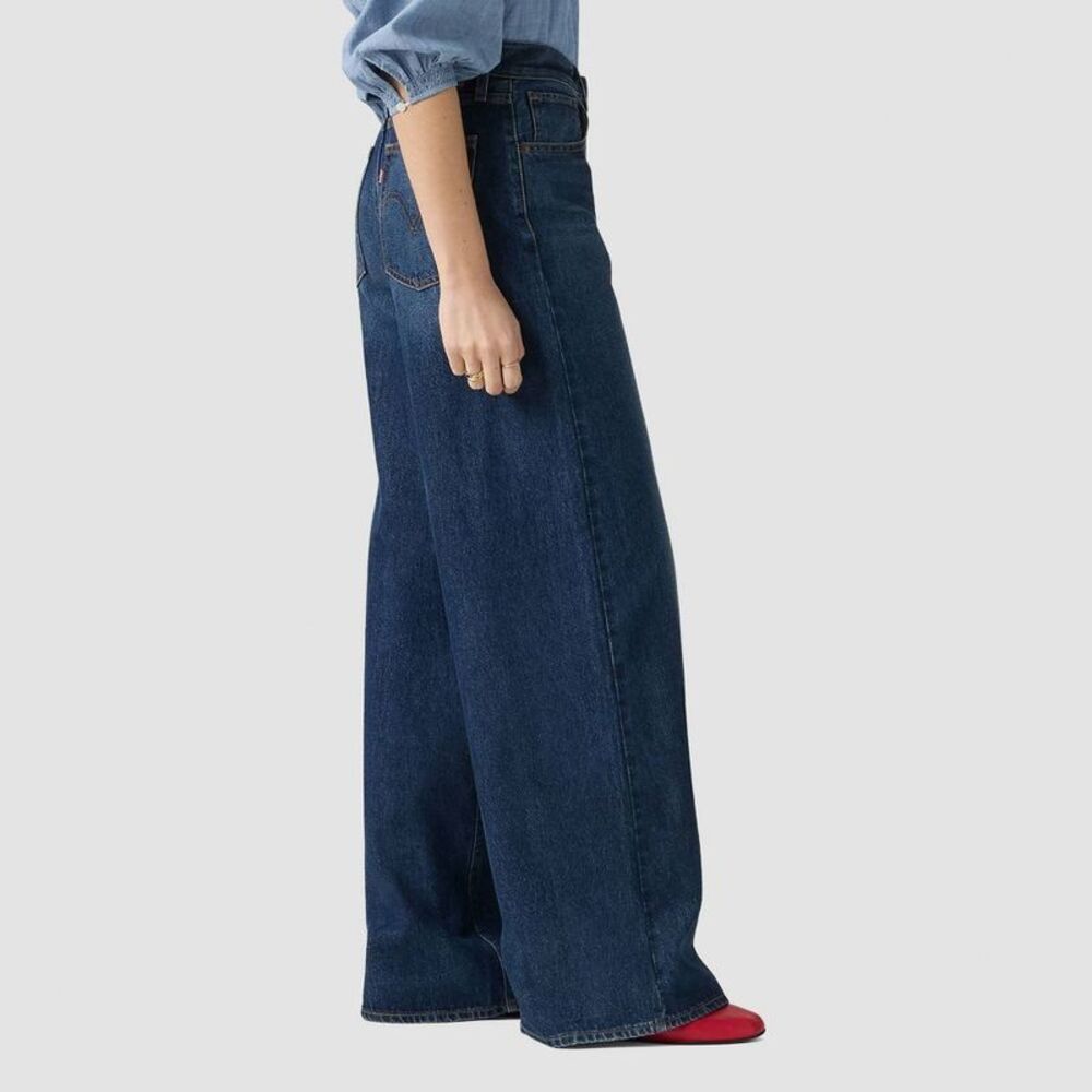 Levi's Women's Middy Pants Wide Leg Midnight Charm Dark Blue Denim 27 - Picture 3 of 3